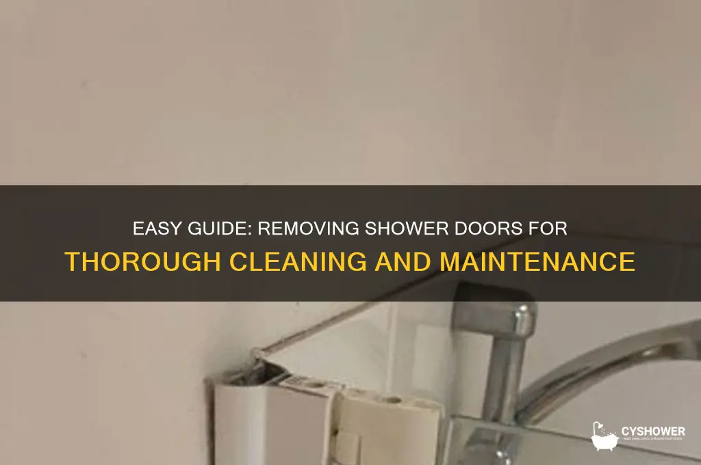 how to take shower doors off to clean