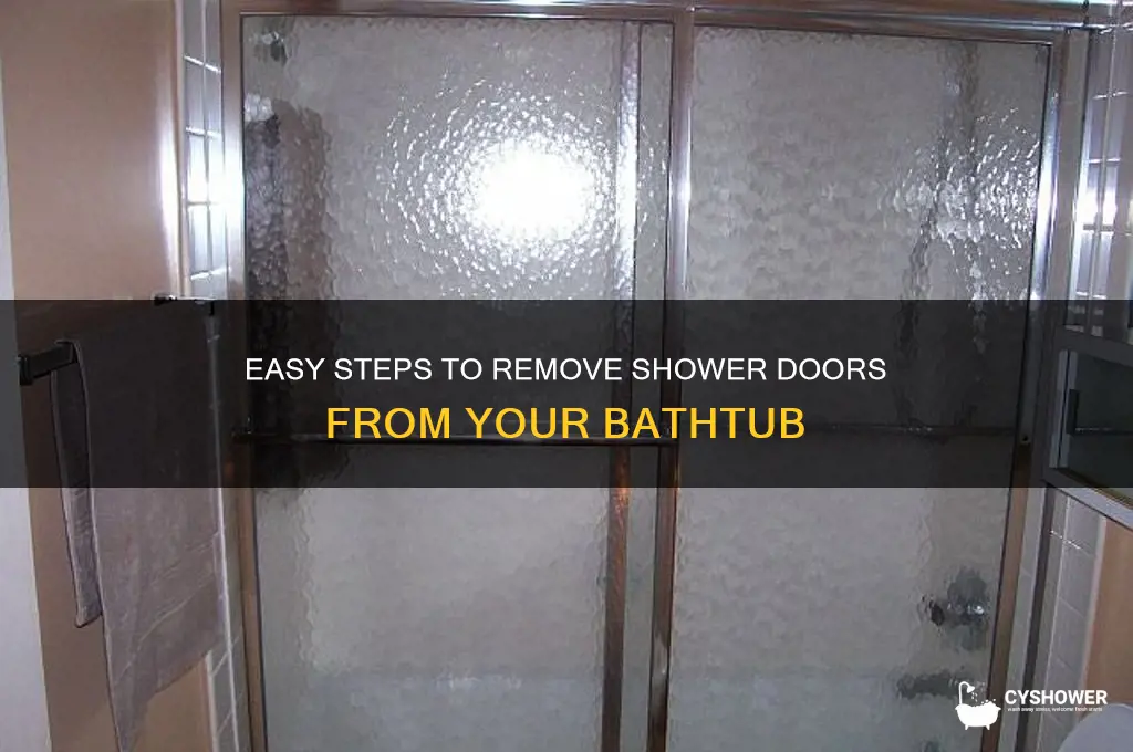how to take shower doors off tub