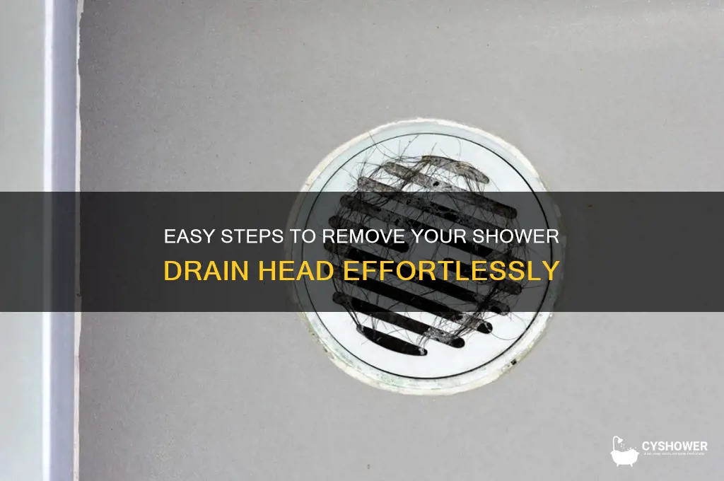 how to take shower drain head off