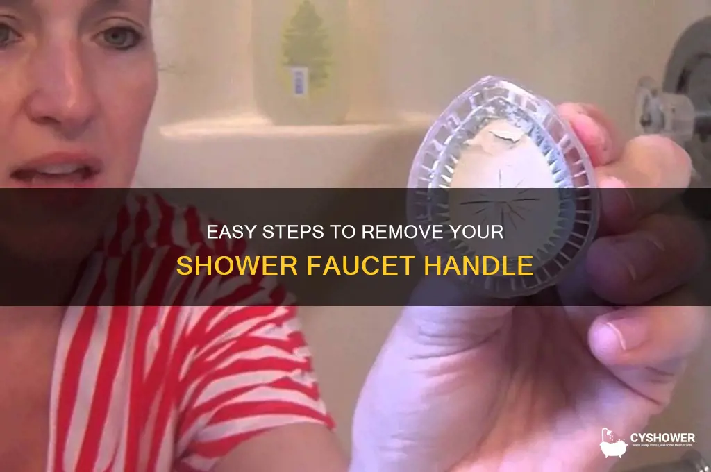 how to take shower faucet handle off