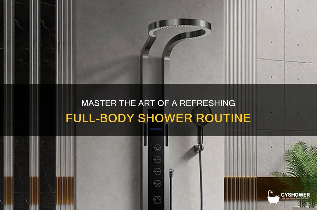 how to take shower full body