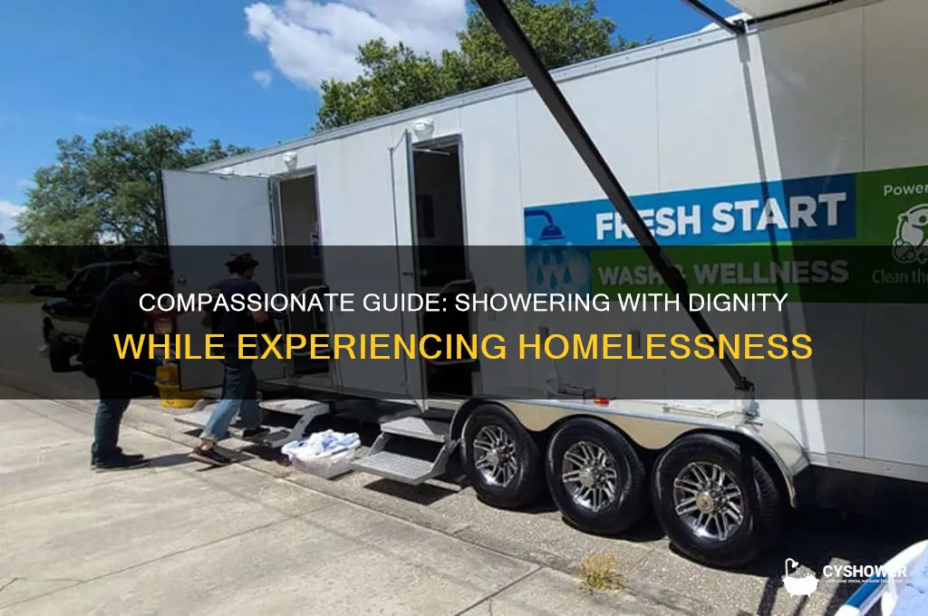 how to take shower homeless