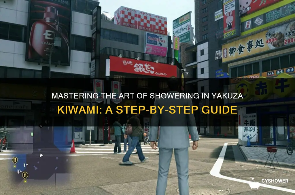how to take shower in yakuza kiwami
