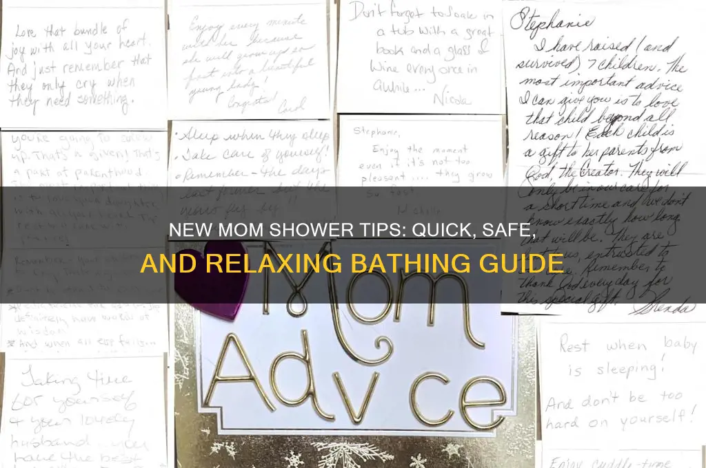 how to take shower new mummy