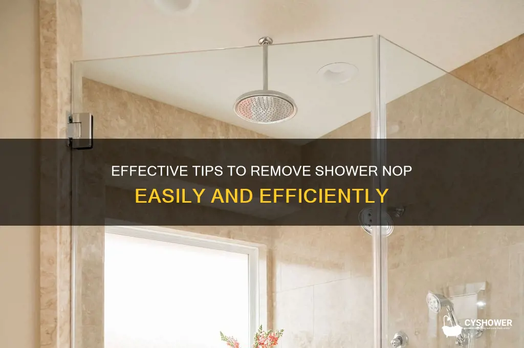 how to take shower nop off