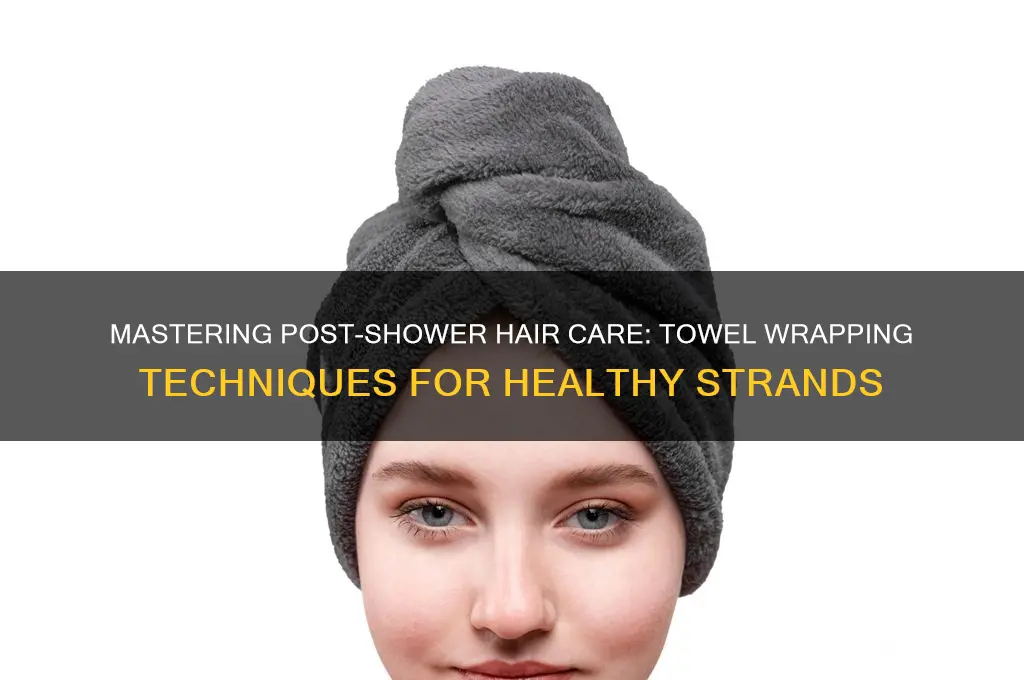how to take shower put towel on head