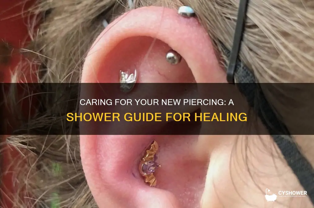 how to take shower with new piercing