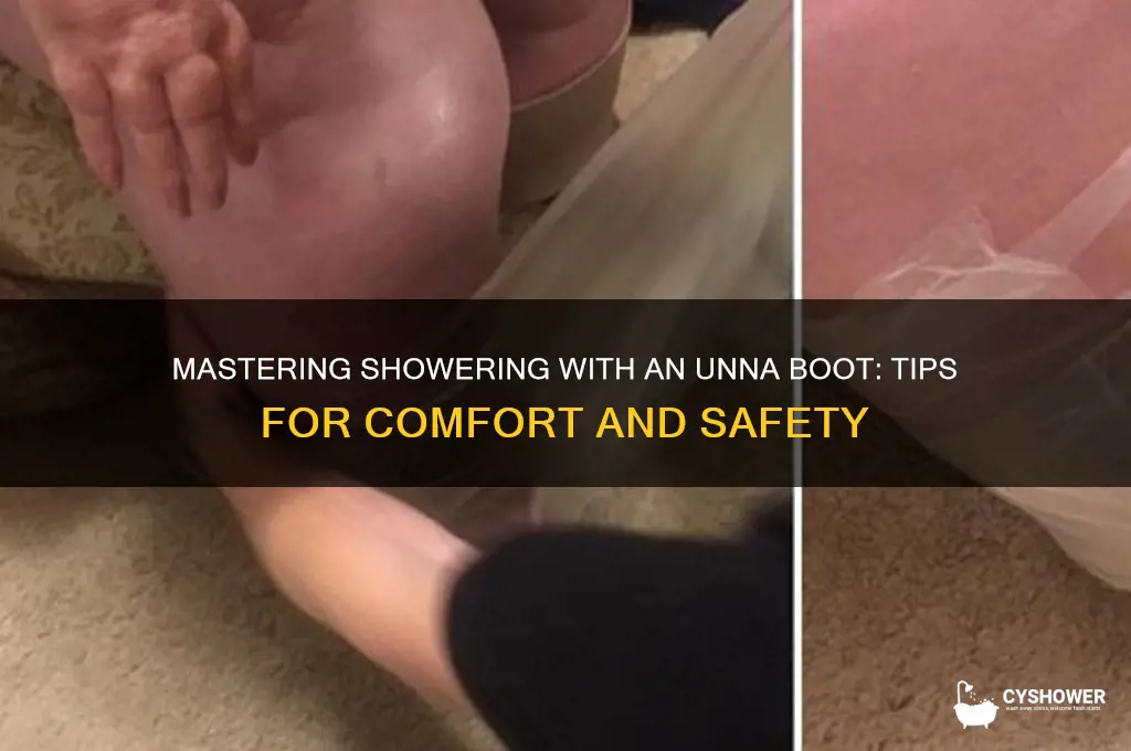 how to take shower with unna boot