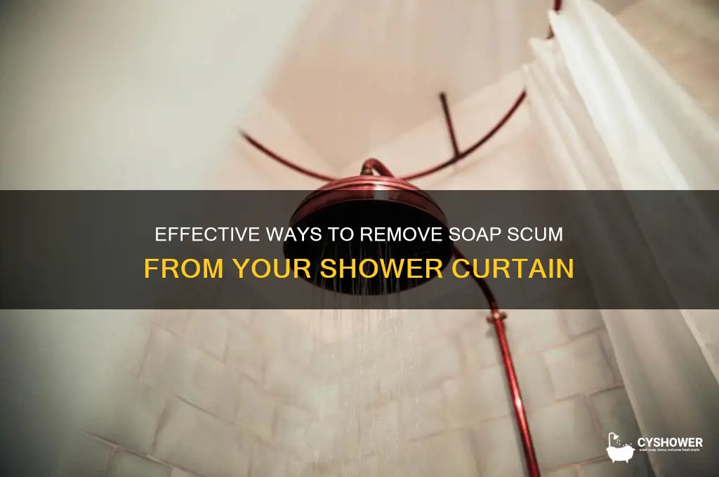 how to take soap scum off shower curtain