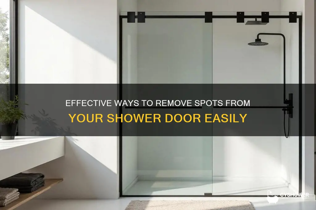 how to take spots fro com the shower door