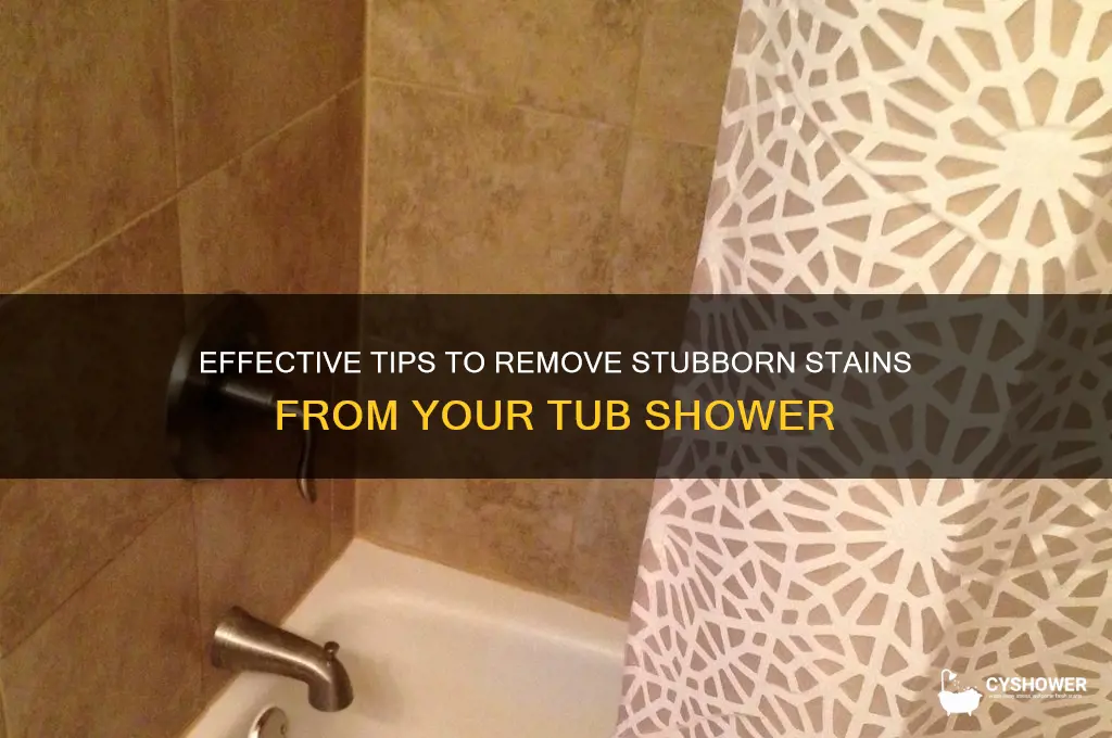 how to take stain from tub shower