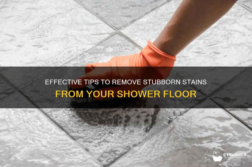 how to take stains from standing shower floor