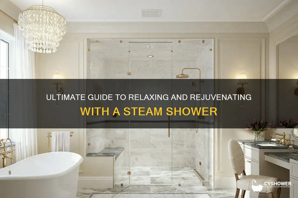 how to take steam shower