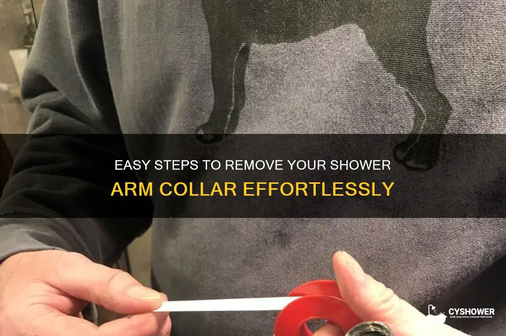 how to take the collar of my shower arm