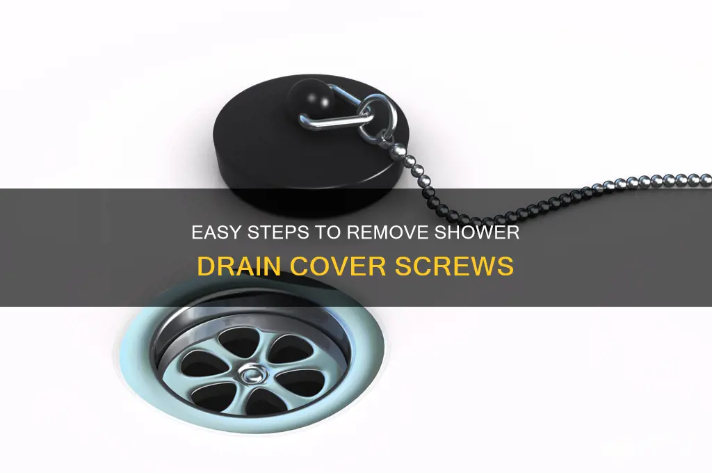 how to take the screw off the shower drain cover