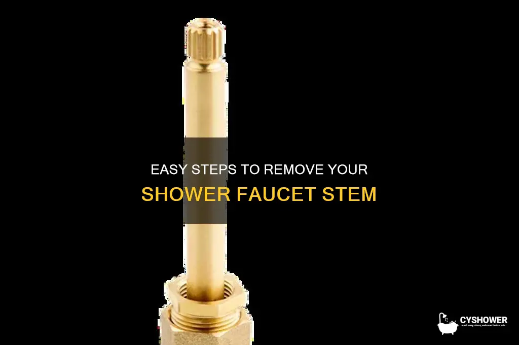 how to take the stem off the shower faucet