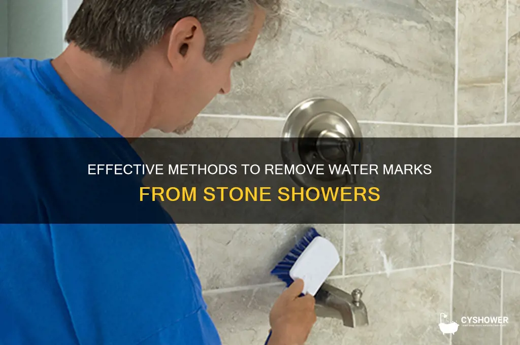 how to take water marks out of stone shower