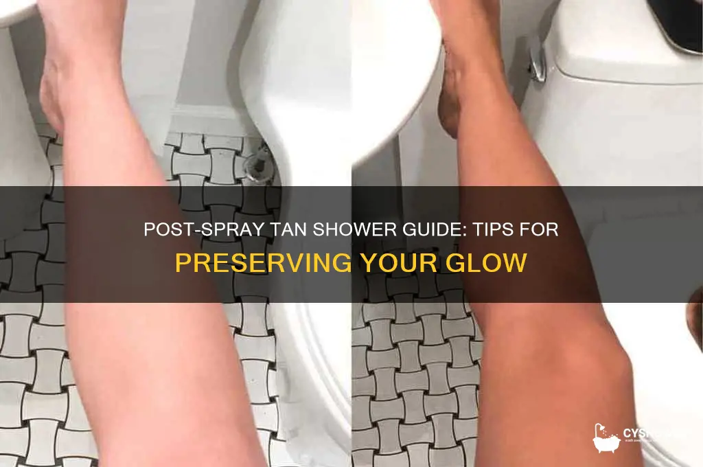 how to take your first shower after a spray tan