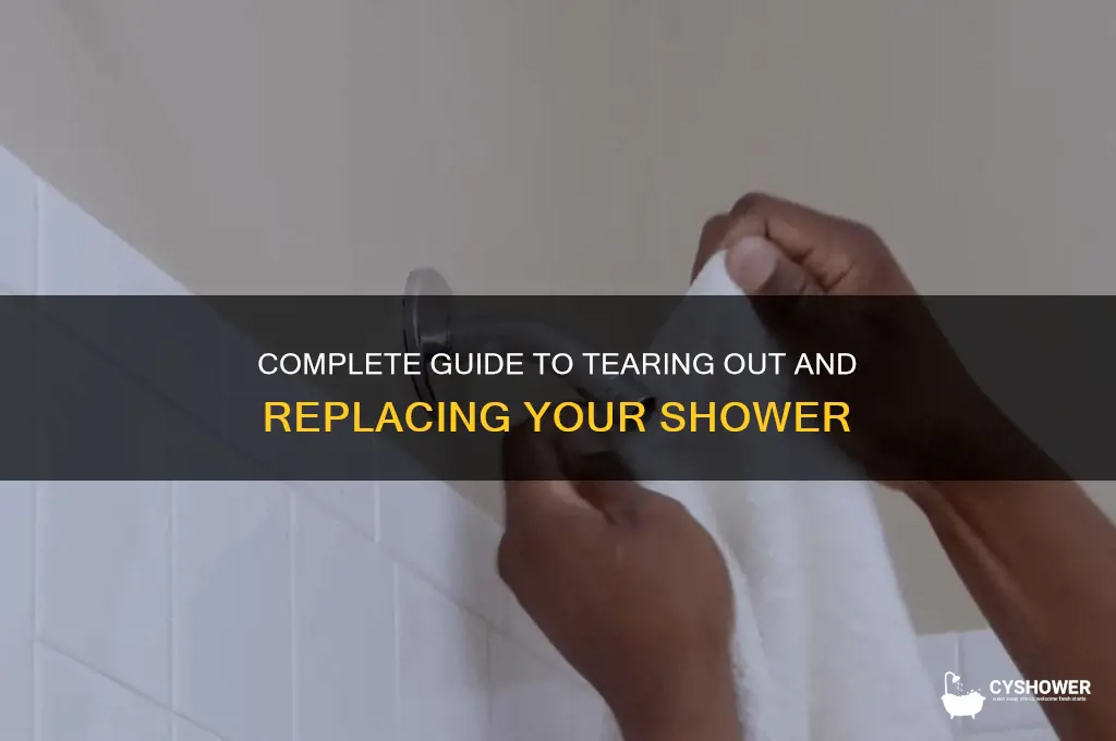 how to tear out and replace a shower