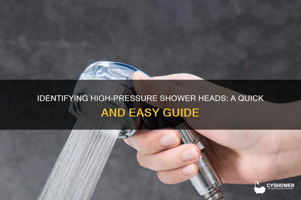 how to tell if a shower head is high pressure