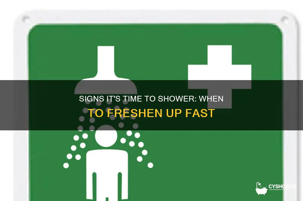 how to tell you shiuld take a shower