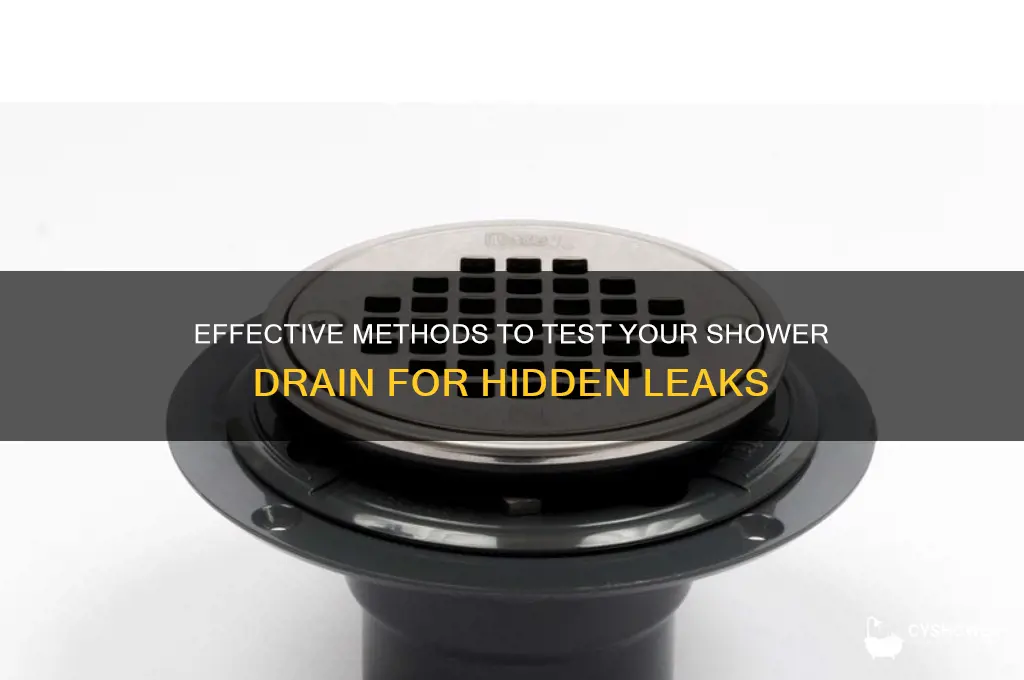 how to test shower drain for leaks