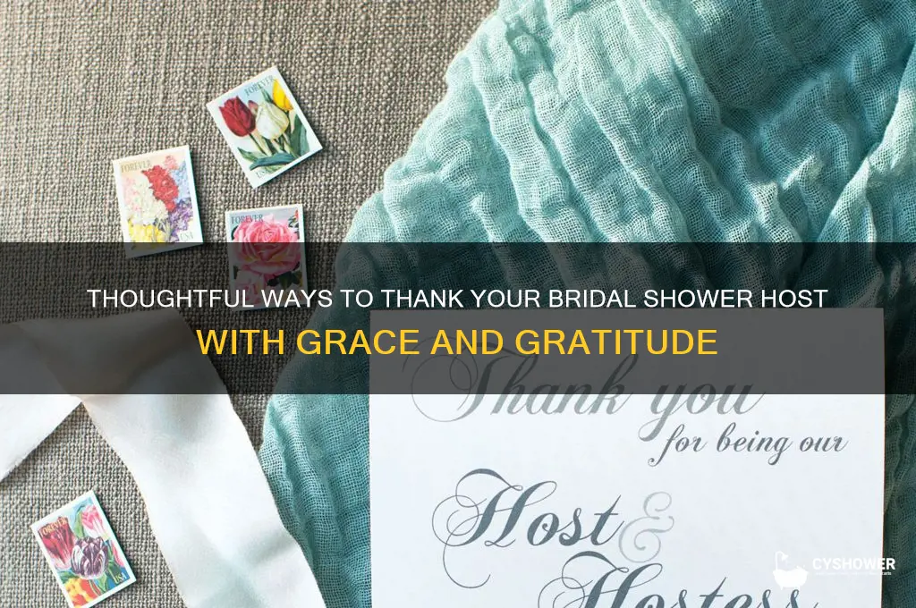 how to thank bridal shower host