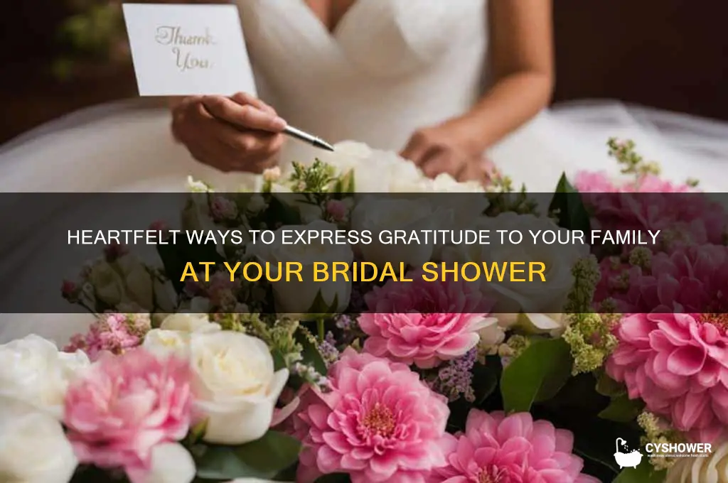 how to thank your family at bridal shower