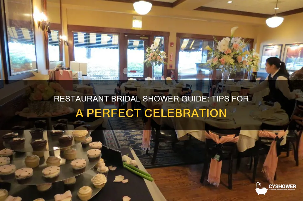 how to throw a bridal shower at a restaurant