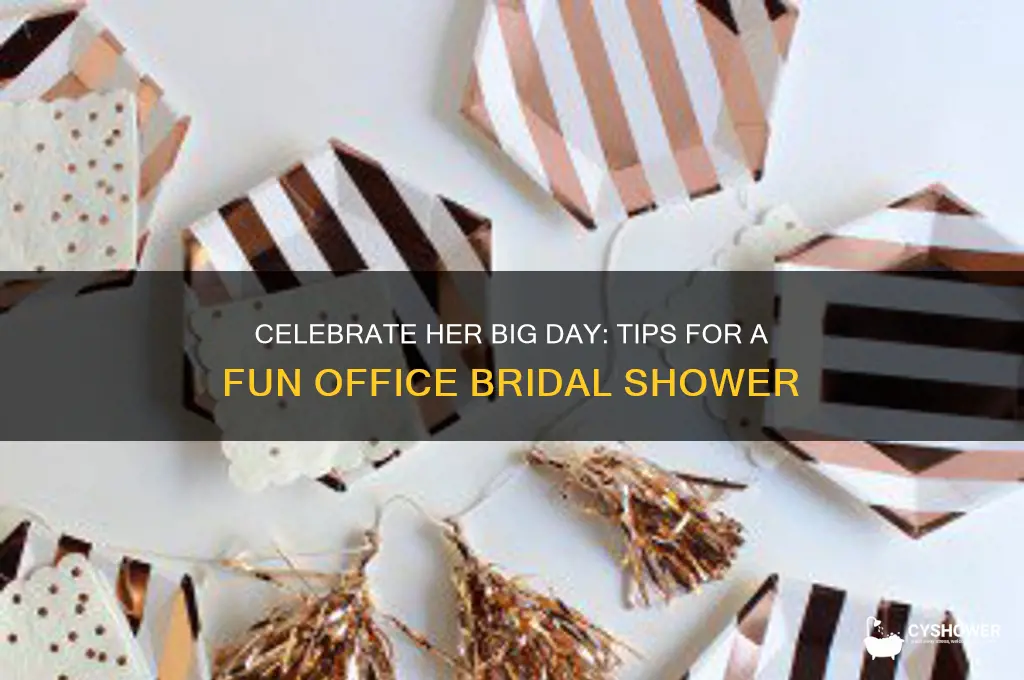 how to throw a bridal shower at work