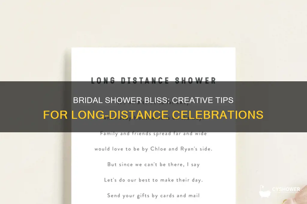 how to throw a bridal shower long distance