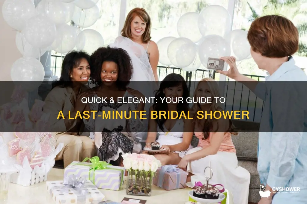how to throw a last minute bridal shower