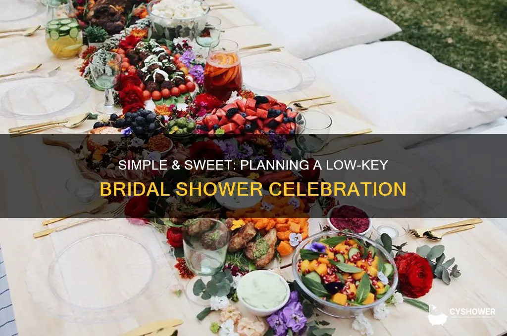 how to throw a low key bridal shower