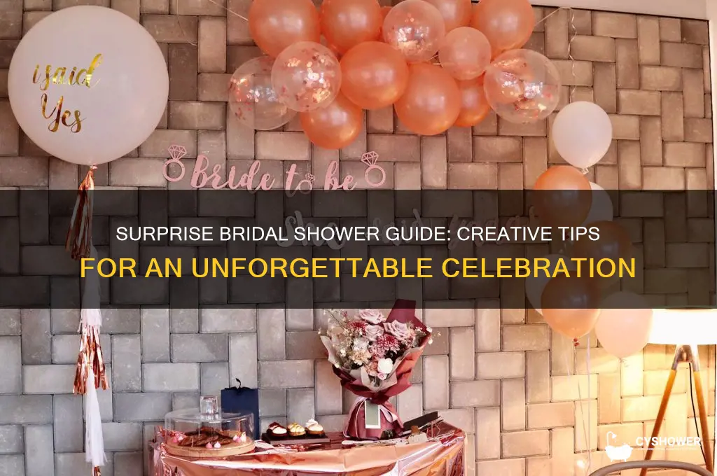 how to throw a surprise bridal shower