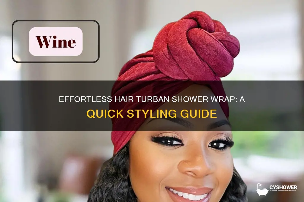 how to tie a hair turban shower