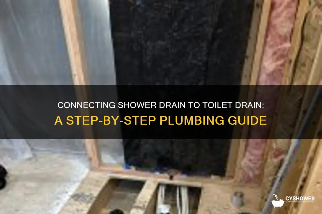 how to tie a shower drain into a toilet drain