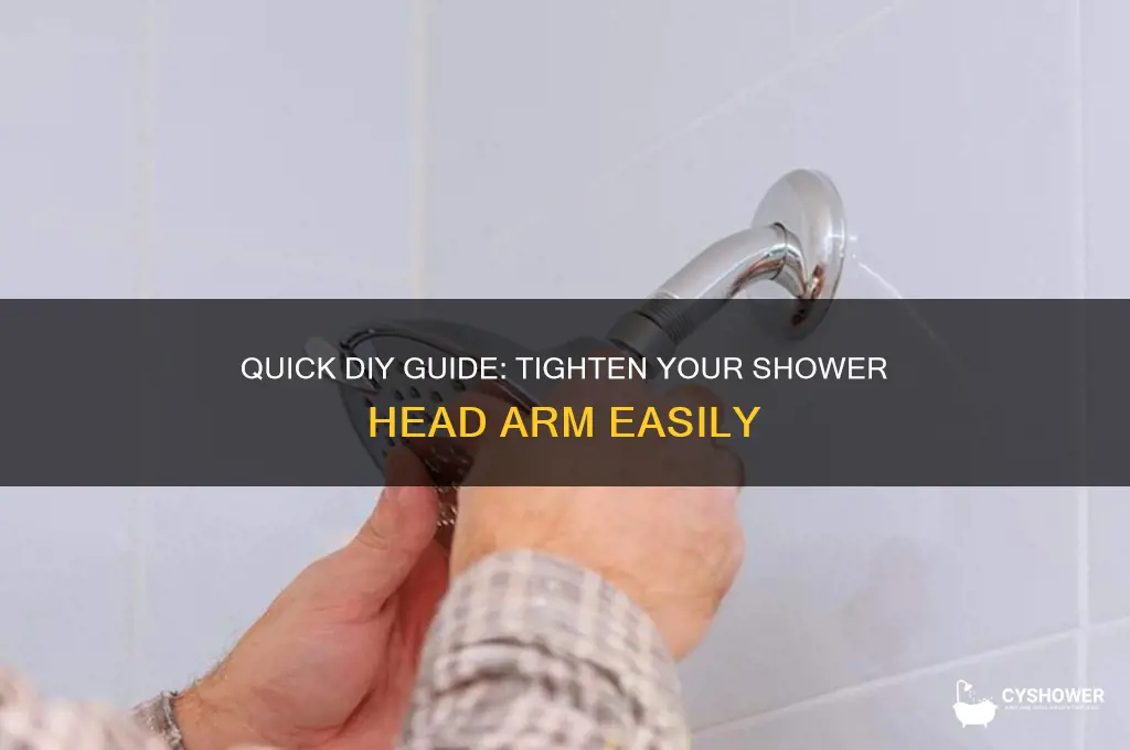 how to tighten a shower head arm