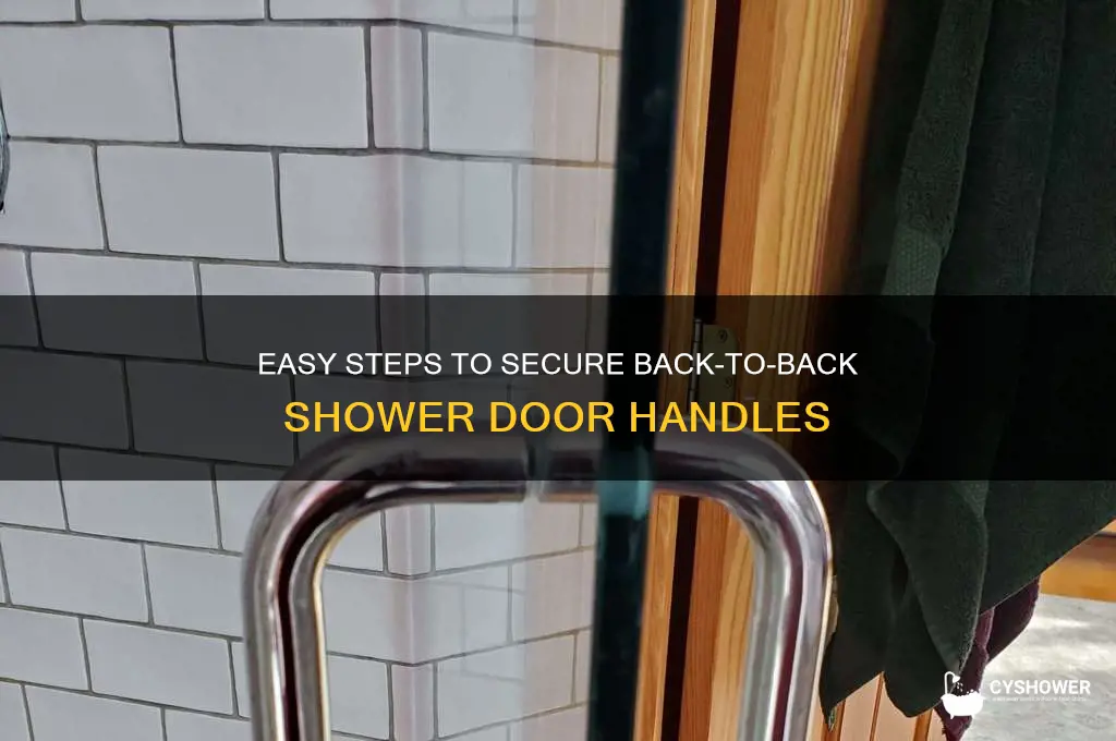 how to tighten back to back shower door handles