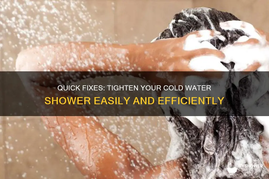 how to tighten cold water shower