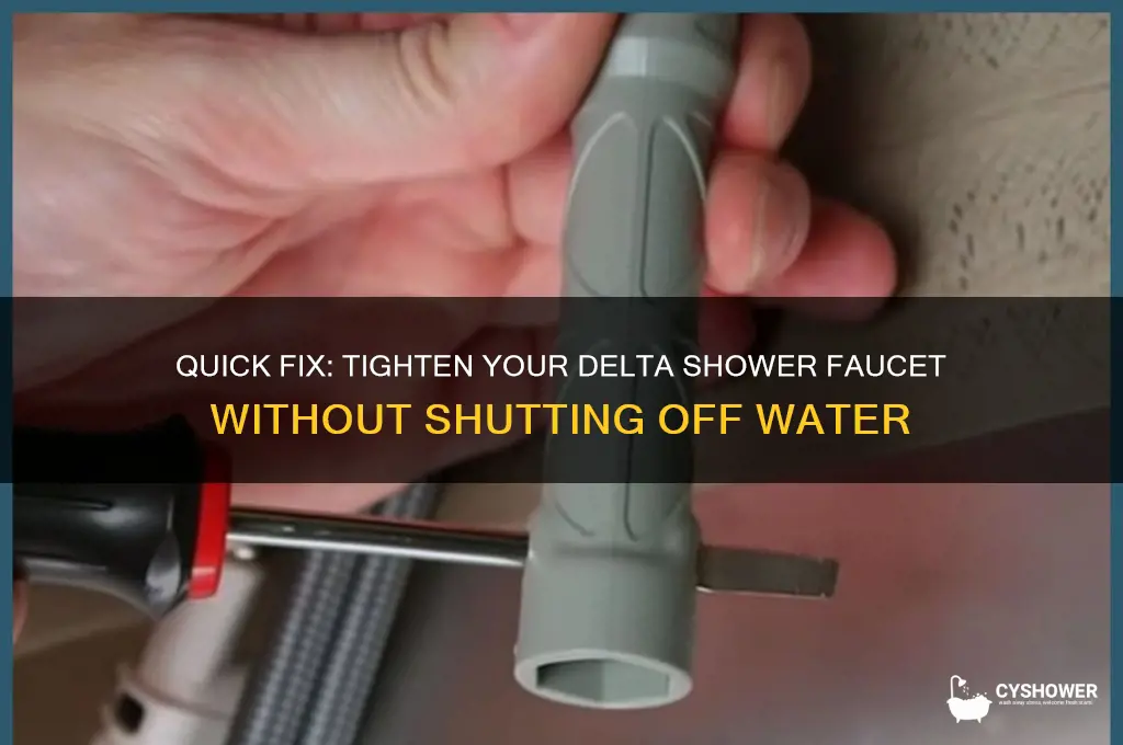 how to tighten delta shower faucet without turning off water