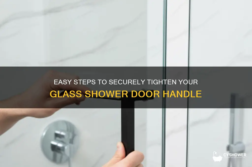 how to tighten glass shower door handle