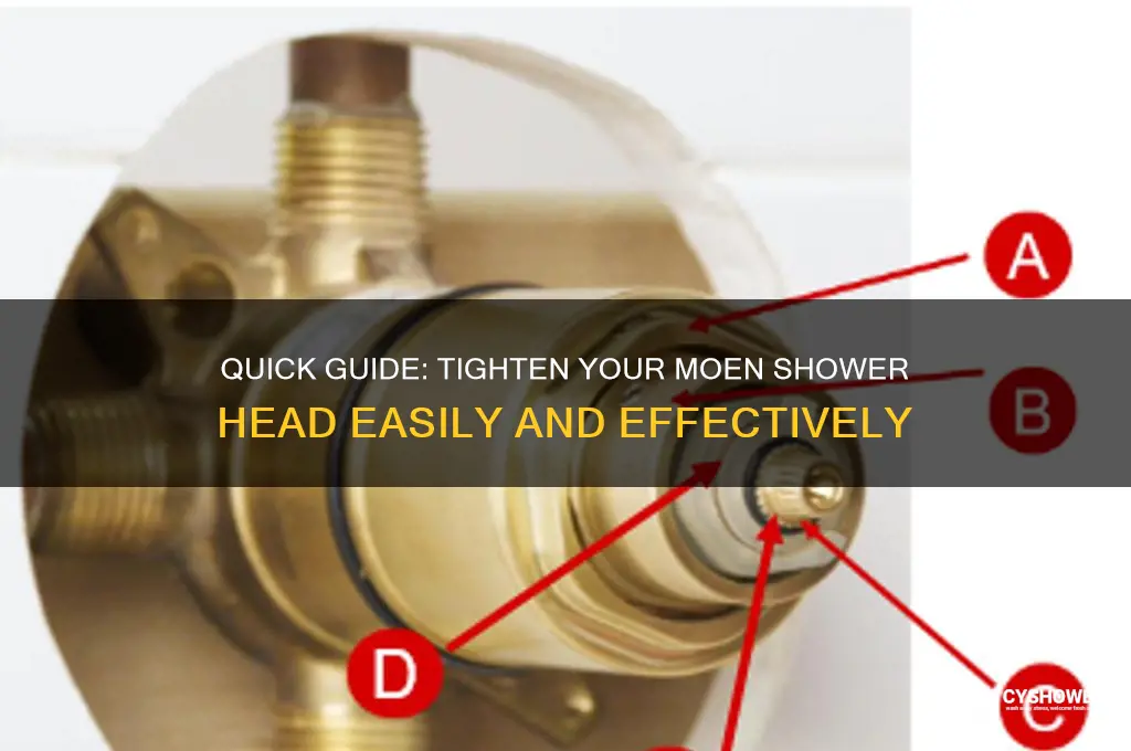 how to tighten moen shower head