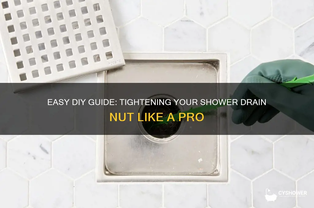 how to tighten shower drain nut
