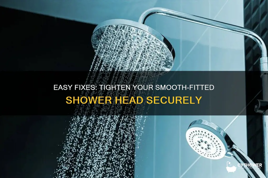 how to tighten shower head with smooth fittings