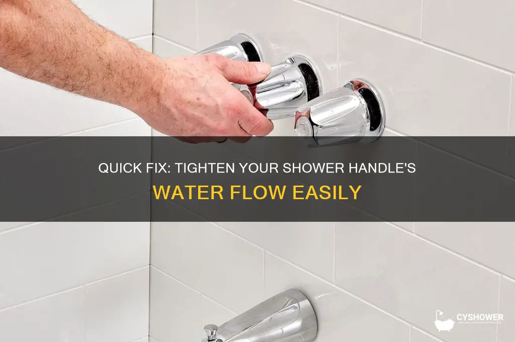 how to tighten water for shower handle