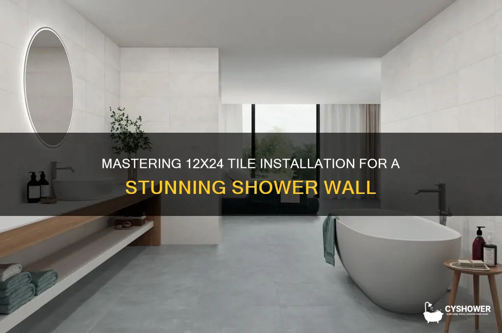 how to tile 12x24 shower wall