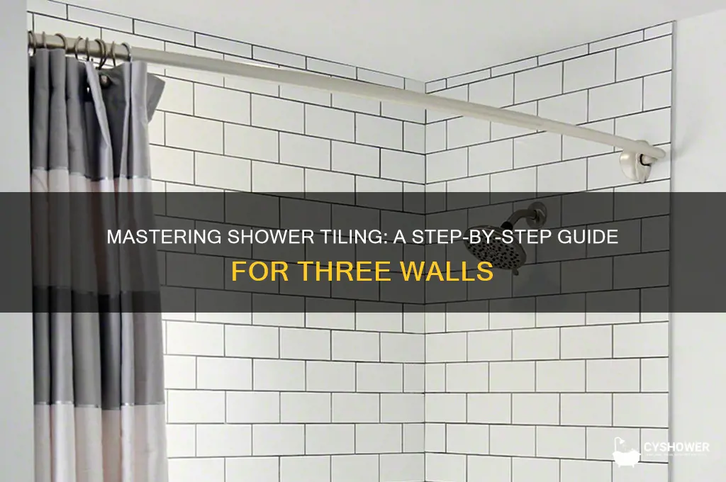 how to tile a 3 wall shower