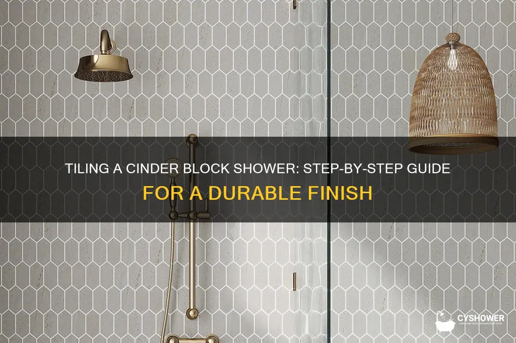how to tile a cinder block shower