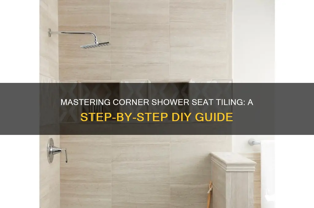 how to tile a corner shower seat
