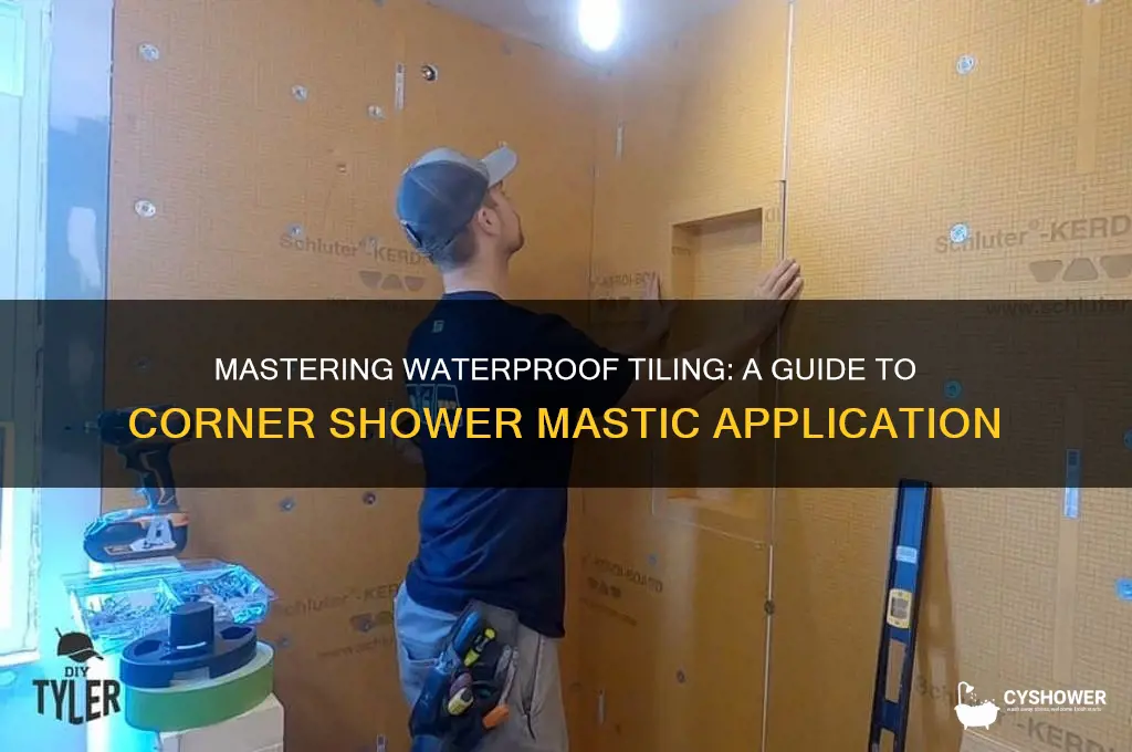 how to tile a corner shower waterproof mastic